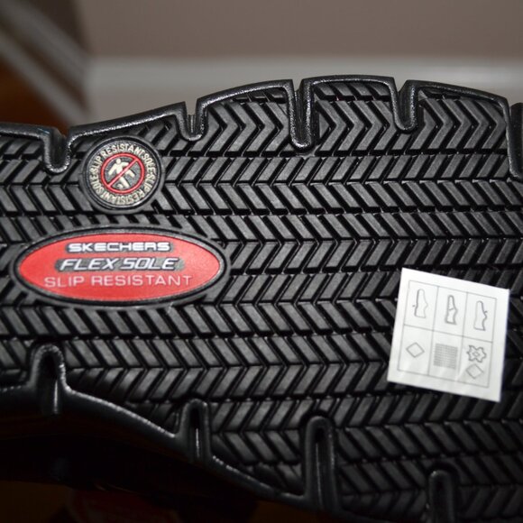 Skechers Work NWT Synergy Sandlot Alloy Toe Black/Teal Lace up Work shoes, 9 - Picture 10 of 15